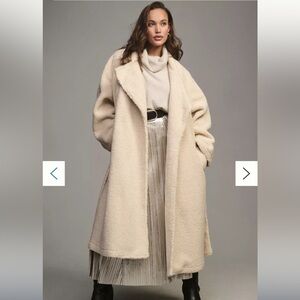 Good American Uniform Sherpa Fleece Trench Coat NWT